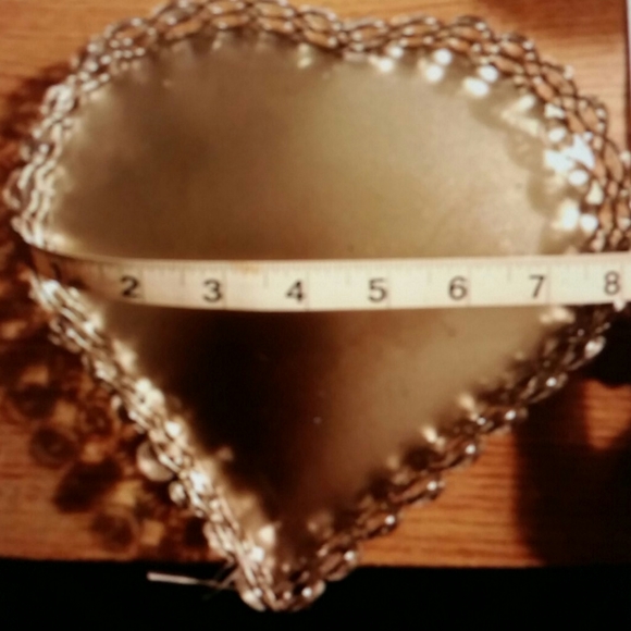 Nanette Lepore Crystal Heart Shaped Jewelry Tray Accessories Vanity - Picture 3 of 6